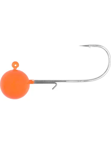 Round Orange Jig Head 1/0
