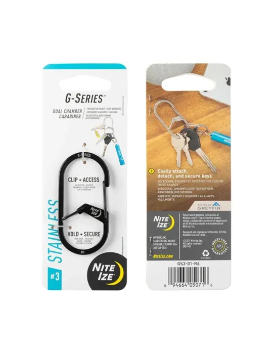 G-Series Dual Chamber Carabiner Stainless 3