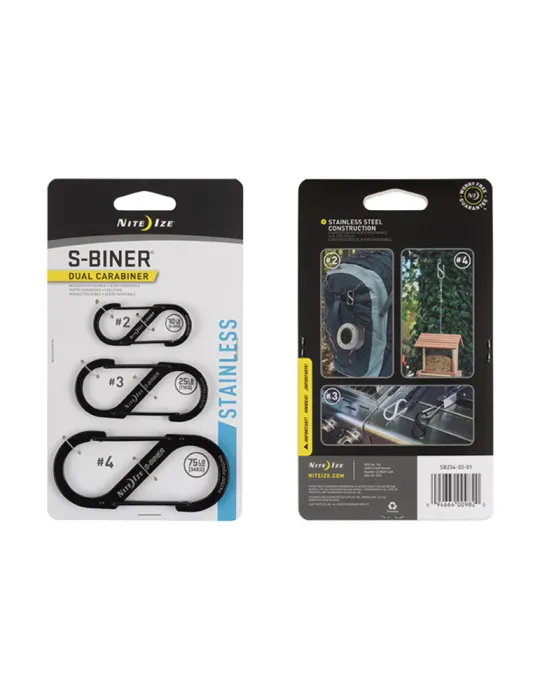 S-Biner Dual Carabiner Stainless - Combo Pack