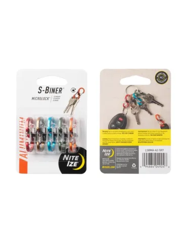 S-Biner Microlock Aluminum - 5-pack