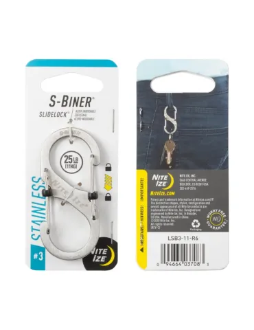 S-Biner SlideLock Dual Carabiner Stainless 3