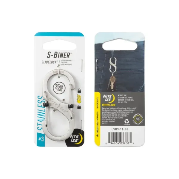 S-Biner SlideLock Dual Carabiner Stainless 3