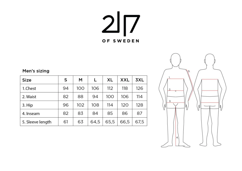 2117 Storleksguide Men